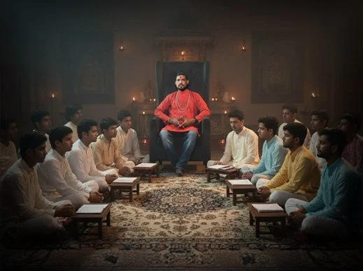 मंदिर प्रांगण में एडवांस साधना कक्षा